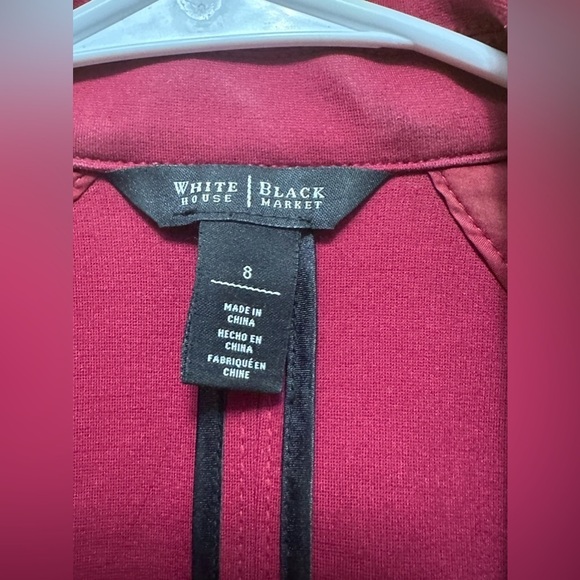White House Black Market Womens Jacket  Blazer 8 Rayon Red - Picture 2 of 9